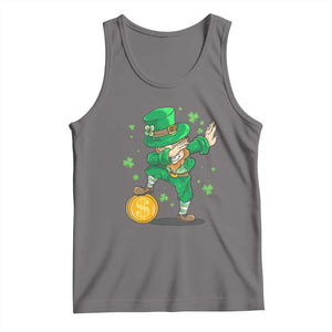 Cute Dabbing Leprechaun Tank Top Funny St Patricks Day TS02 Deep Heather Print Your Wear