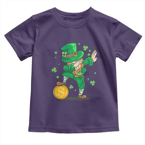 Cute Dabbing Leprechaun Toddler T Shirt Funny St Patricks Day TS02 Purple Print Your Wear