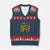 Cute Dachshund Leprechaun V-Neck Knit Sweater Vest Shamrock St. Patrick's Day Dog Lover TS02 Navy Red Print Your Wear