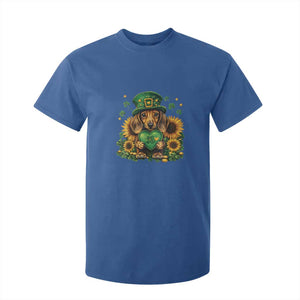 Cute Dachshund Leprechaun T Shirt For Kid Shamrock St. Patrick's Day Dog Lover TS02 Royal Blue Print Your Wear
