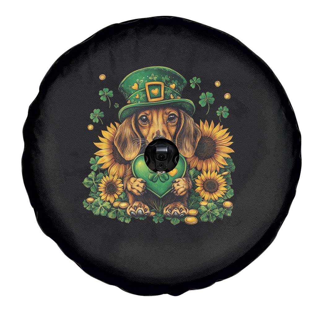 Cute Dachshund Leprechaun Spare Tire Cover Shamrock St. Patrick's Day Dog Lover TS02 Print Your Wear
