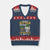 Cute Cat Leperchaun V-Neck Knit Sweater Vest Im Not Kitten Around Catrick's Day St Patricks TS02 Navy Red Print Your Wear