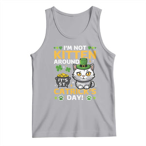 Cute Cat Leperchaun Tank Top Im Not Kitten Around Catrick's Day St Patricks TS02 Athletic Heather Print Your Wear