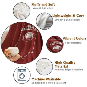 Indiana Football Era More Than Basketball Throw Blanket Hoosier State Fan Sports Pride TS02 Print Your Wear