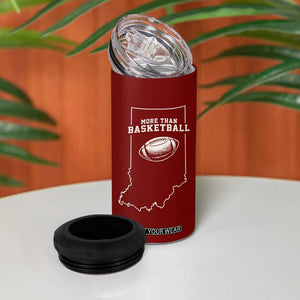 Indiana Football Era More Than Basketball 4 in 1 Can Cooler Tumbler Hoosier State Fan Sports Pride TS02 Print Your Wear