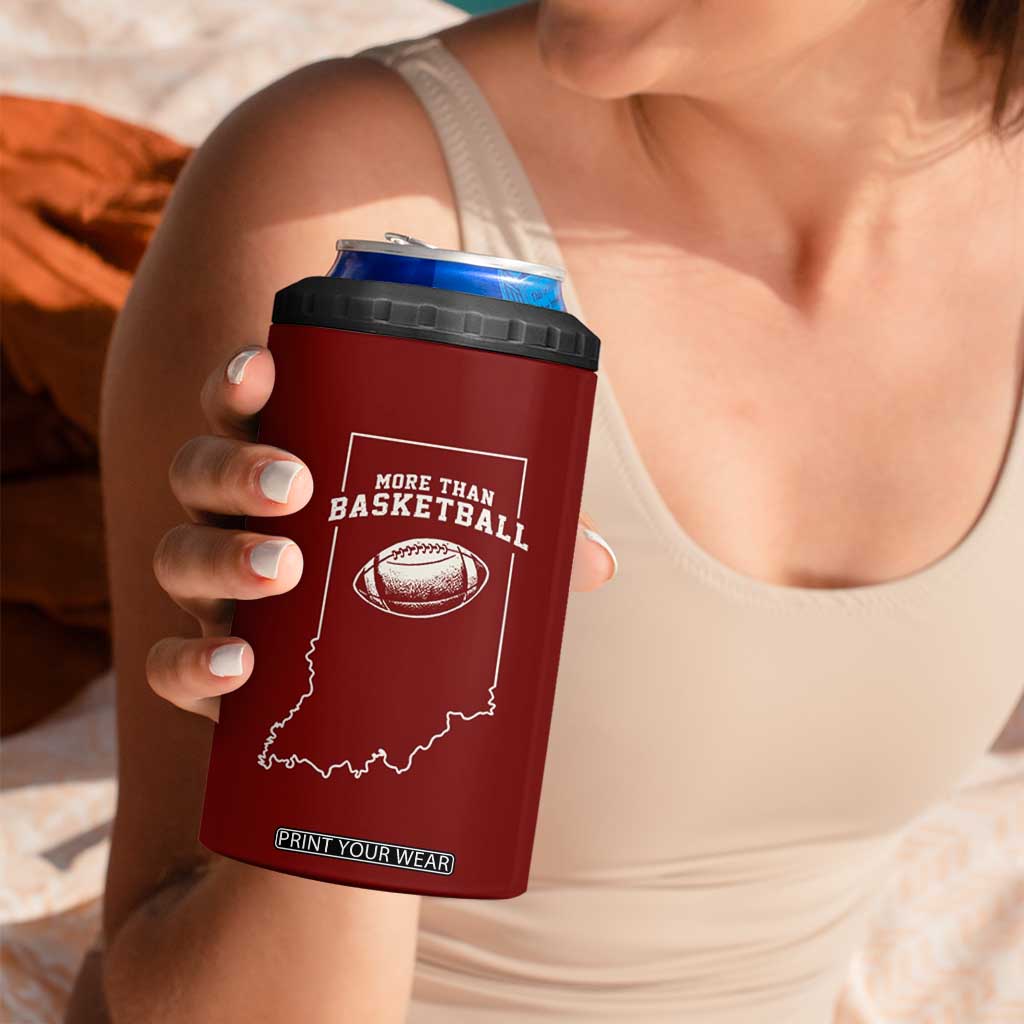 Indiana Football Era More Than Basketball 4 in 1 Can Cooler Tumbler Hoosier State Fan Sports Pride TS02 Print Your Wear