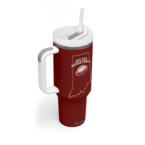 Indiana Football Era More Than Basketball Tumbler With Handle Hoosier State Fan Sports Pride TS02 Print Your Wear