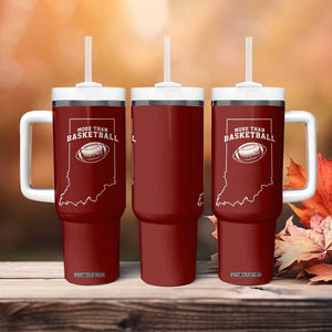 Indiana Football Era More Than Basketball Tumbler With Handle Hoosier State Fan Sports Pride TS02 Print Your Wear