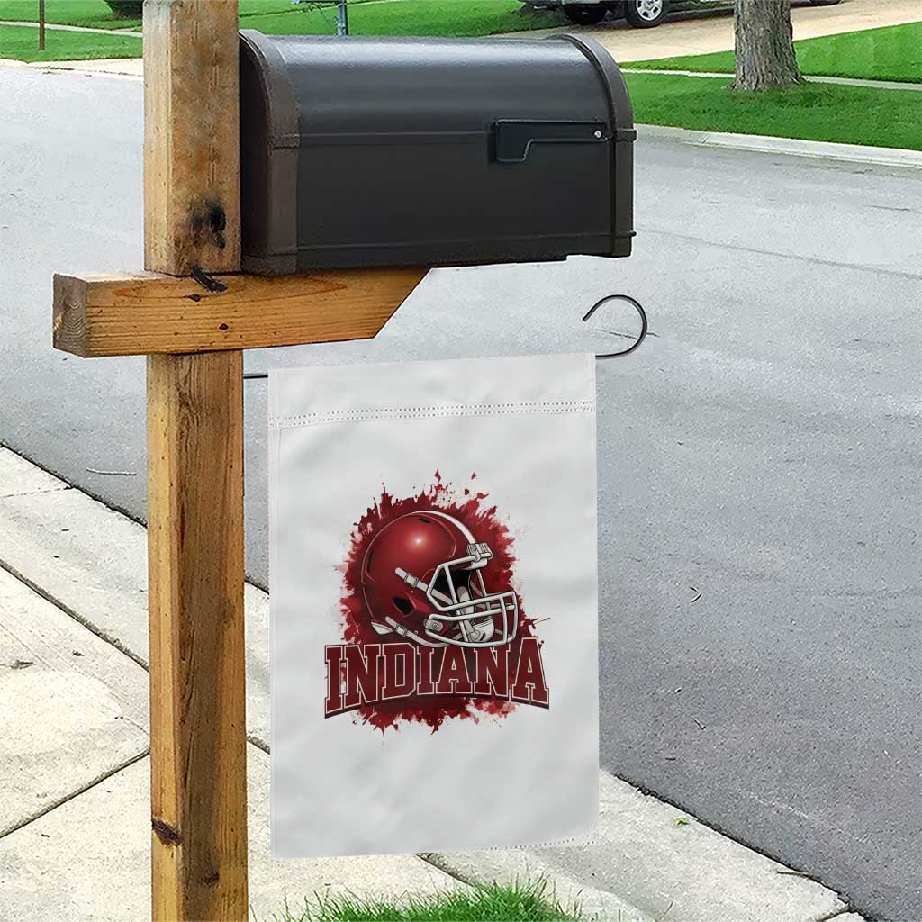Indiana Game Day Energy Garden Flag Football Helmet Splash Hoosier State Sports Pride TS02 Print Your Wear