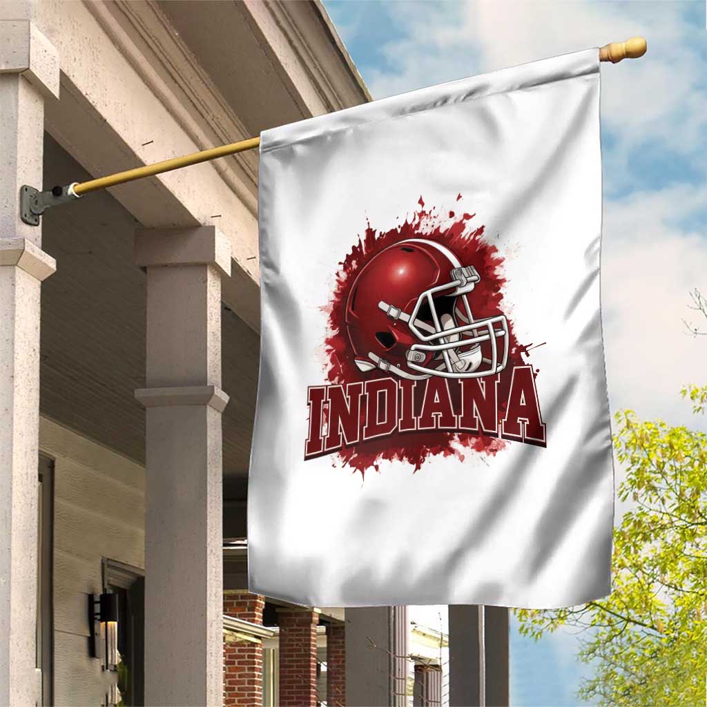 Indiana Game Day Energy Garden Flag Football Helmet Splash Hoosier State Sports Pride TS02 Print Your Wear