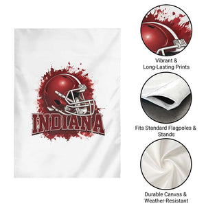 Indiana Game Day Energy Garden Flag Football Helmet Splash Hoosier State Sports Pride TS02 Print Your Wear