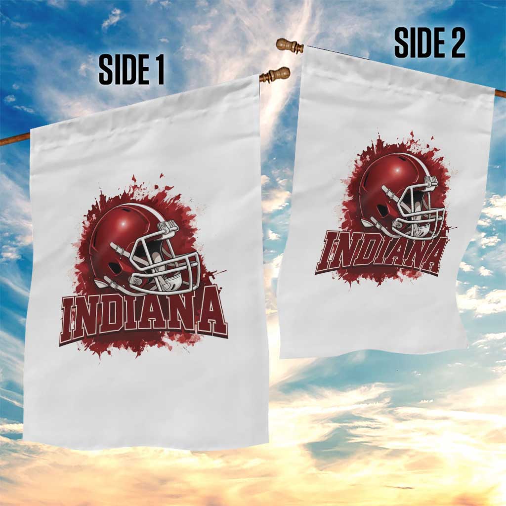 Indiana Game Day Energy Garden Flag Football Helmet Splash Hoosier State Sports Pride TS02 Print Your Wear