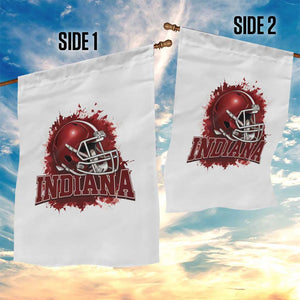 Indiana Game Day Energy Garden Flag Football Helmet Splash Hoosier State Sports Pride TS02 Print Your Wear