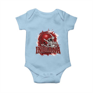 Indiana Game Day Energy Baby Onesie Football Helmet Splash Hoosier State Sports Pride TS02 Light Blue Print Your Wear