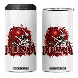 Indiana Game Day Energy 4 in 1 Can Cooler Tumbler Football Helmet Splash Hoosier State Sports Pride TS02 One Size: 16 oz White Print Your Wear