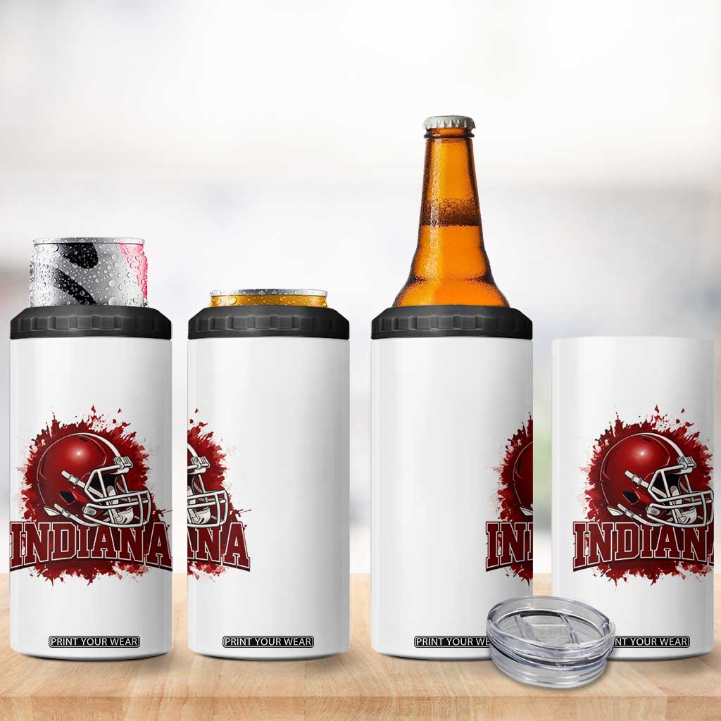 Indiana Game Day Energy 4 in 1 Can Cooler Tumbler Football Helmet Splash Hoosier State Sports Pride TS02 Print Your Wear