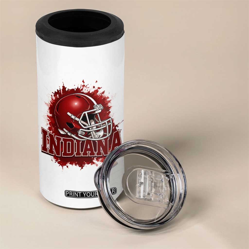 Indiana Game Day Energy 4 in 1 Can Cooler Tumbler Football Helmet Splash Hoosier State Sports Pride TS02 Print Your Wear