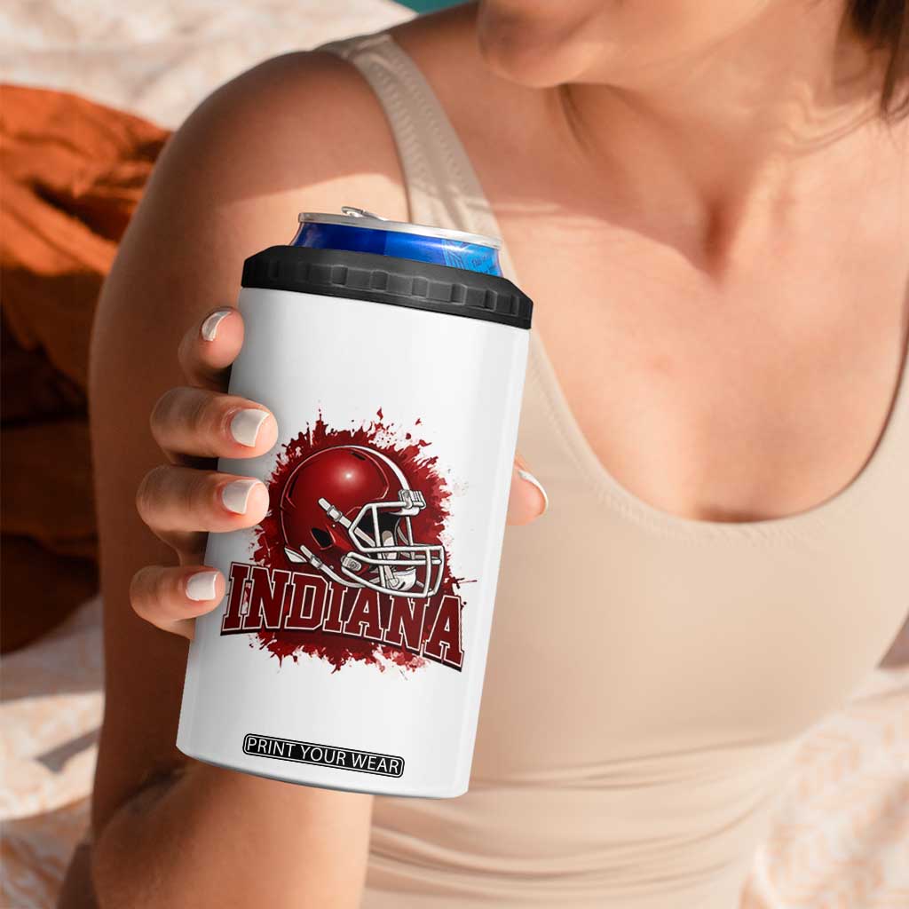 Indiana Game Day Energy 4 in 1 Can Cooler Tumbler Football Helmet Splash Hoosier State Sports Pride TS02 Print Your Wear