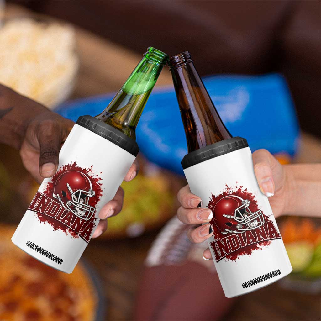 Indiana Game Day Energy 4 in 1 Can Cooler Tumbler Football Helmet Splash Hoosier State Sports Pride TS02 Print Your Wear