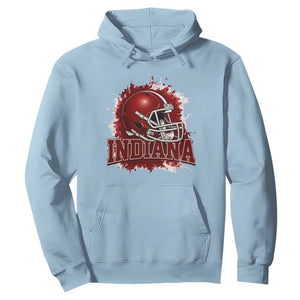 Indiana Game Day Energy Hoodie Football Helmet Splash Hoosier State Sports Pride TS02 Light Blue Print Your Wear