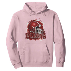 Indiana Game Day Energy Hoodie Football Helmet Splash Hoosier State Sports Pride TS02 Light Pink Print Your Wear