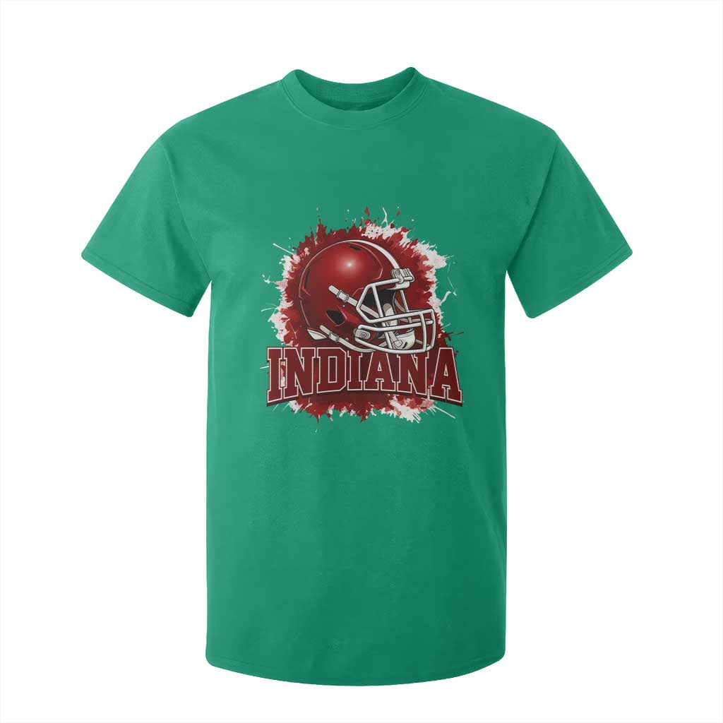 Indiana Game Day Energy T Shirt For Kid Football Helmet Splash Hoosier State Sports Pride TS02 Irish Green Print Your Wear
