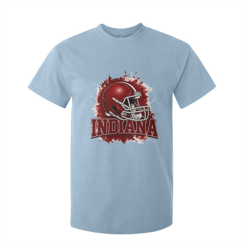Indiana Game Day Energy T Shirt For Kid Football Helmet Splash Hoosier State Sports Pride TS02 Light Blue Print Your Wear