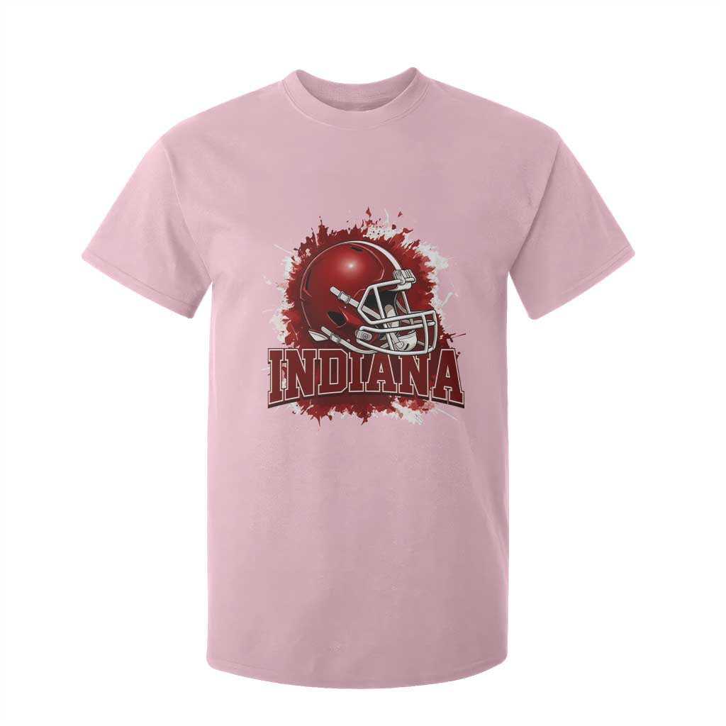 Indiana Game Day Energy T Shirt For Kid Football Helmet Splash Hoosier State Sports Pride TS02 Light Pink Print Your Wear