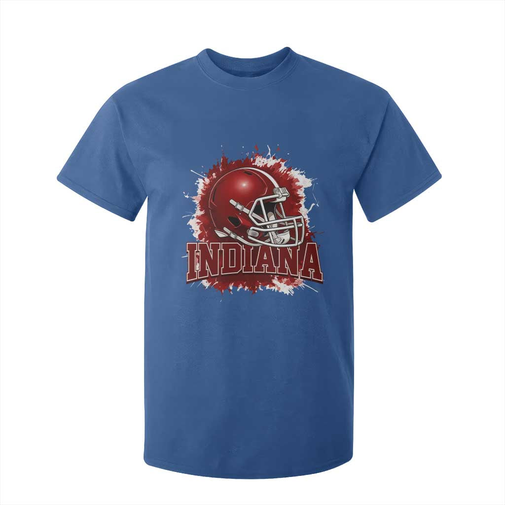 Indiana Game Day Energy T Shirt For Kid Football Helmet Splash Hoosier State Sports Pride TS02 Royal Blue Print Your Wear