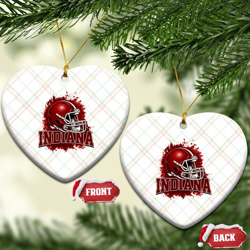 Indiana Game Day Energy Ceramic Ornament Football Helmet Splash Hoosier State Sports Pride TS02 Print Your Wear