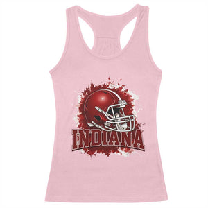 Indiana Game Day Energy Racerback Tank Top Football Helmet Splash Hoosier State Sports Pride TS02 Light Pink Print Your Wear