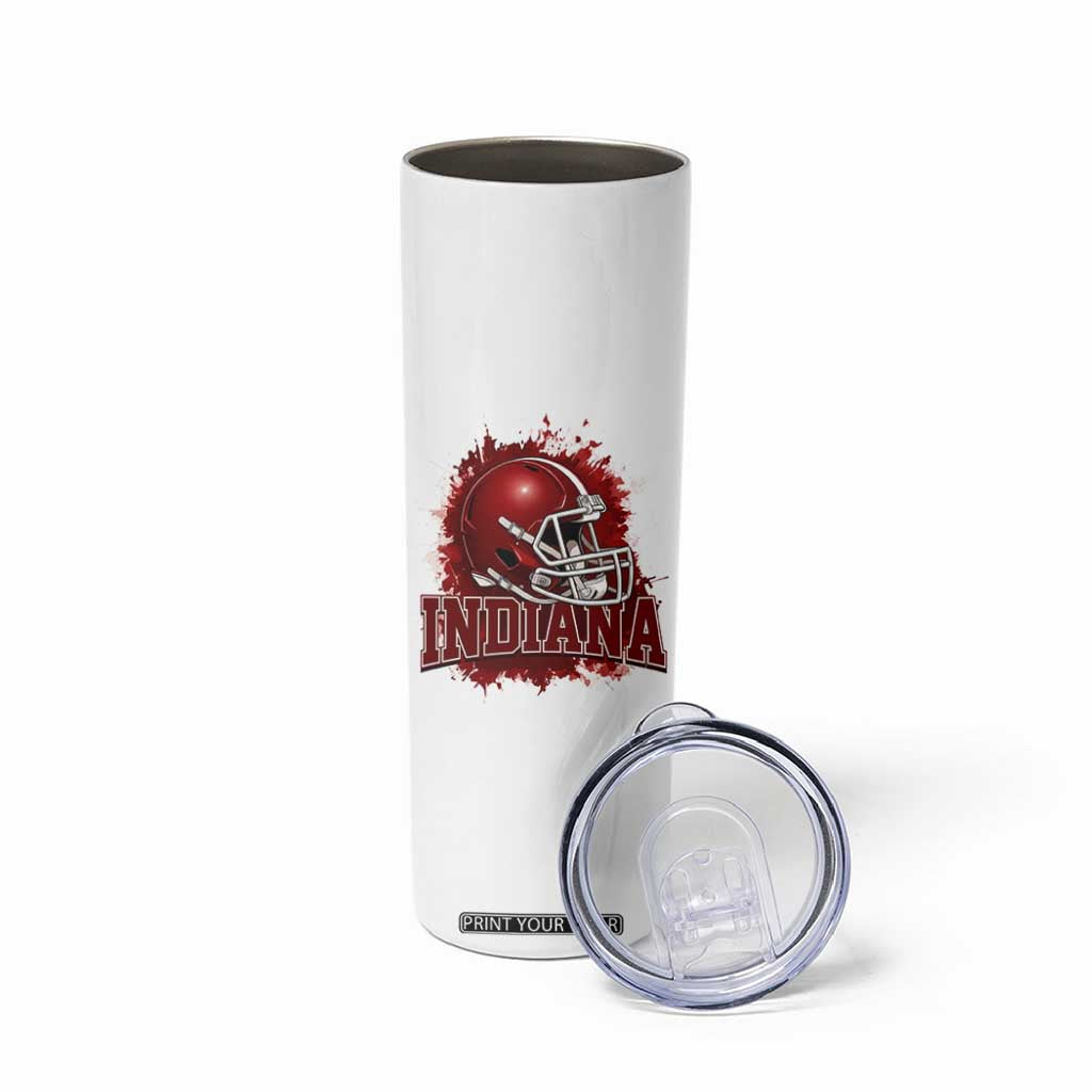 Indiana Game Day Energy Skinny Tumbler Football Helmet Splash Hoosier State Sports Pride TS02 Print Your Wear
