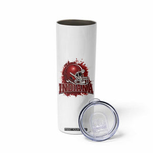 Indiana Game Day Energy Skinny Tumbler Football Helmet Splash Hoosier State Sports Pride TS02 Print Your Wear