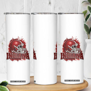 Indiana Game Day Energy Skinny Tumbler Football Helmet Splash Hoosier State Sports Pride TS02 Print Your Wear