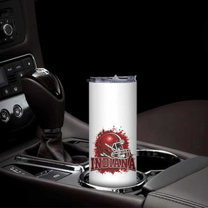 Indiana Game Day Energy Skinny Tumbler Football Helmet Splash Hoosier State Sports Pride TS02 Print Your Wear