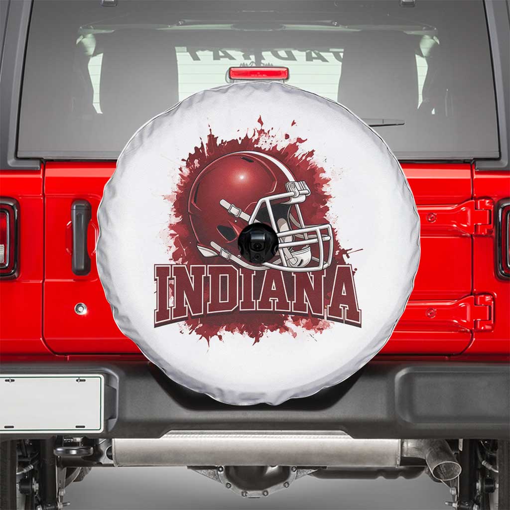 Indiana Game Day Energy Spare Tire Cover Football Helmet Splash Hoosier State Sports Pride TS02 White Print Your Wear