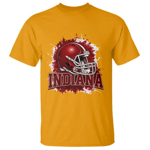 Indiana Game Day Energy T Shirt Football Helmet Splash Hoosier State Sports Pride TS02 Gold Print Your Wear