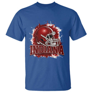 Indiana Game Day Energy T Shirt Football Helmet Splash Hoosier State Sports Pride TS02 Royal Blue Print Your Wear