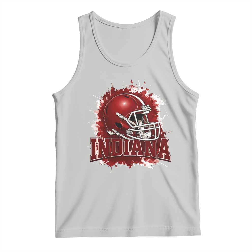 Indiana Game Day Energy Tank Top Football Helmet Splash Hoosier State Sports Pride TS02 Ash Print Your Wear