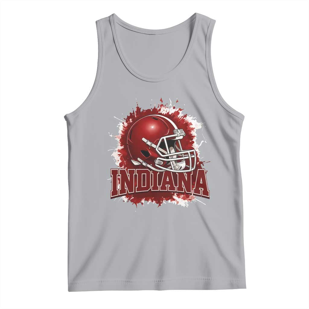 Indiana Game Day Energy Tank Top Football Helmet Splash Hoosier State Sports Pride TS02 Athletic Heather Print Your Wear