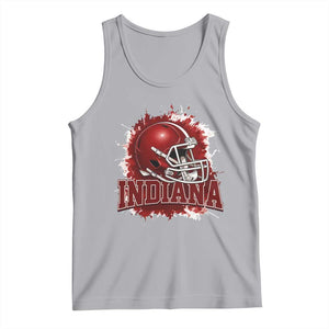 Indiana Game Day Energy Tank Top Football Helmet Splash Hoosier State Sports Pride TS02 Athletic Heather Print Your Wear