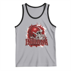 Indiana Game Day Energy Tank Top Football Helmet Splash Hoosier State Sports Pride TS02 Athletic Heather Black Print Your Wear