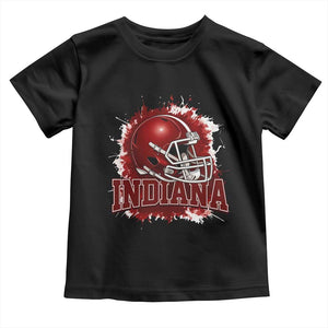 Indiana Game Day Energy Toddler T Shirt Football Helmet Splash Hoosier State Sports Pride TS02 Black Print Your Wear
