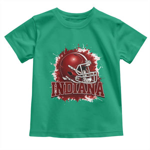 Indiana Game Day Energy Toddler T Shirt Football Helmet Splash Hoosier State Sports Pride TS02 Irish Green Print Your Wear