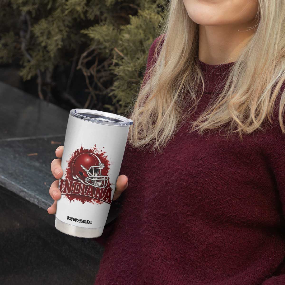 Indiana Game Day Energy Tumbler Cup Football Helmet Splash Hoosier State Sports Pride TS02 Print Your Wear