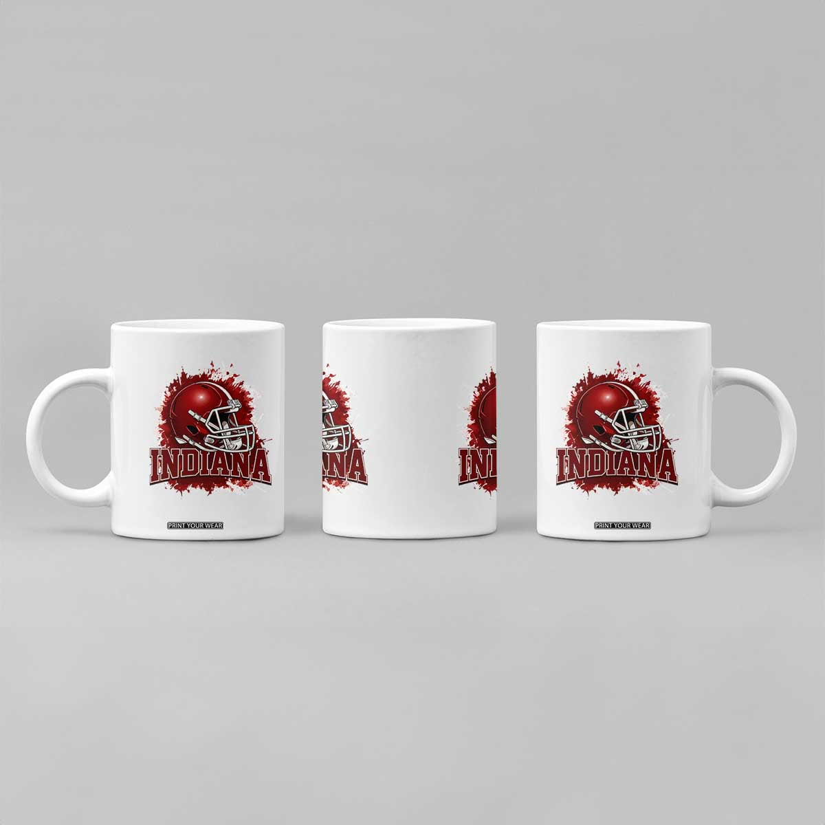 Indiana Game Day Energy Coffee Mug Football Helmet Splash Hoosier State Sports Pride TS02 Print Your Wear
