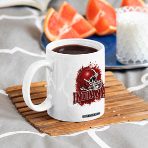 Indiana Game Day Energy Coffee Mug Football Helmet Splash Hoosier State Sports Pride TS02 Print Your Wear