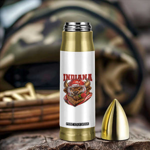 Indiana Football Spirit Bison with Rose Graphic Bullet Tumbler Hoosier State Sports Pride TS02 Print Your Wear