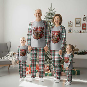Indiana Football Spirit Bison with Rose Graphic Plaid Pajama Set Hoosier State Sports Pride TS02 Christmas Plaid Print Your Wear