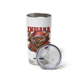 Indiana Football Spirit Bison with Rose Graphic Tumbler Cup Hoosier State Sports Pride TS02 Print Your Wear